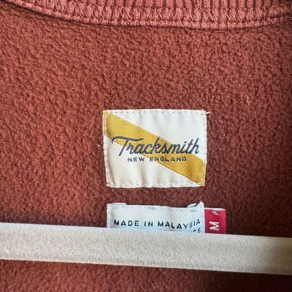 Tracksmith Women’s Thick Burnt Red Brown Crewneck Pullover Popover Size Medium - Picture 3 of 6